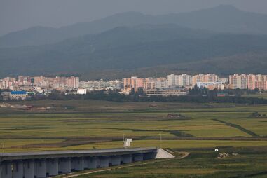 Coreia do Norte, Yalu, china, ponte, rio, campo, batatas, internacional