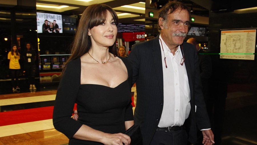 Monica Bellucci e o diretor Paulo Branco