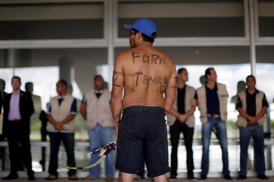Brasil, índios, protesto, Palácio do Planalto, Michel Temer, Brasília, distúrbios, guerras e conflitos
