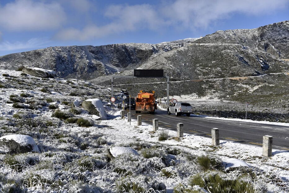 Na Serra da Estrela, a neve chegou no início da semana