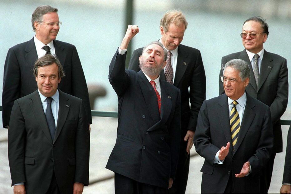 Fidel Castro, visita, Portugal, Jorge Sampaio, José Saramago