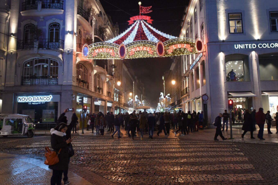 Lisboa, iluminações, Natal, luzes, árvore