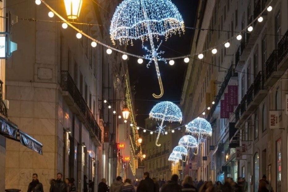 Lisboa, iluminações, Natal, luzes, árvore