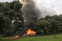 Toledo, queda, avioneta, incêndio