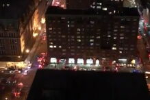 Grande aparato no local do incêndio