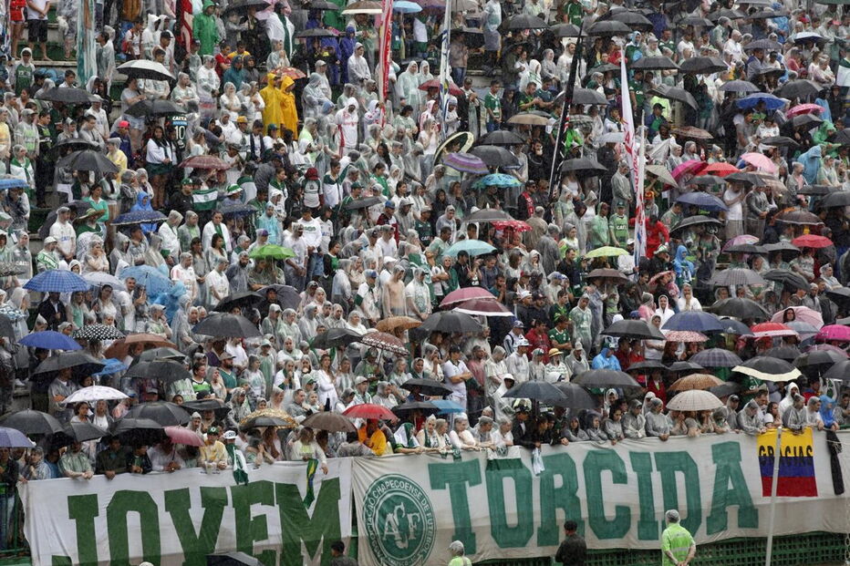 Velório, jogadores, Chapecoense, Brasil, acidente aéreo, Colômbia