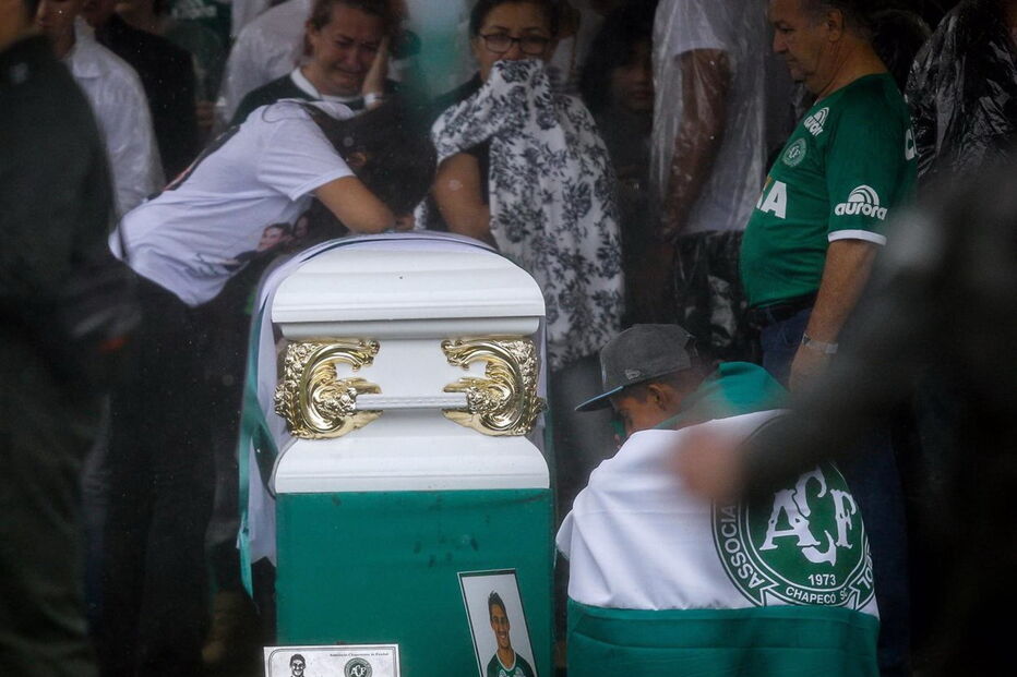 Velório, jogadores, Chapecoense, Brasil, acidente aéreo, Colômbia