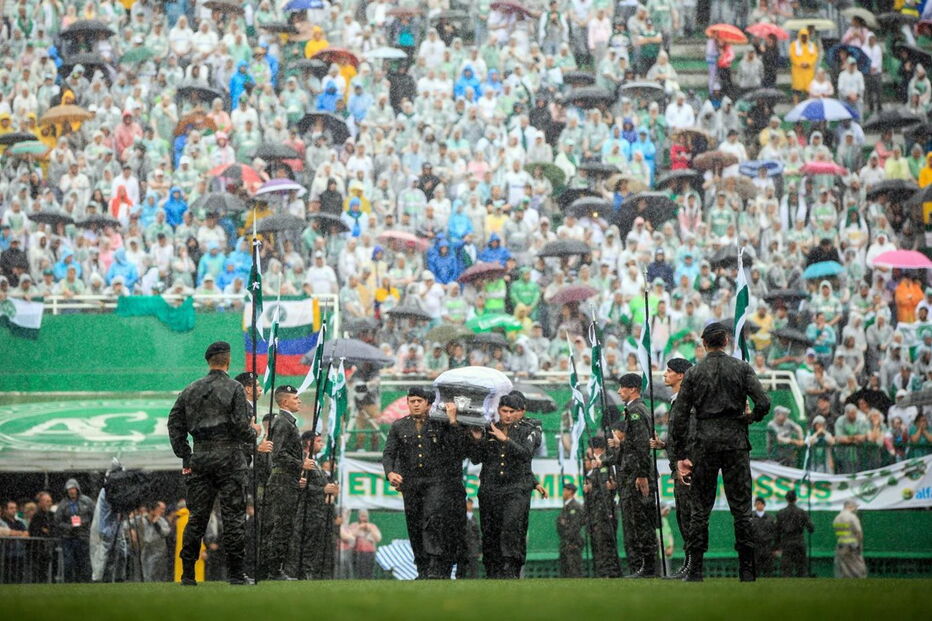 Velório, jogadores, Chapecoense, Brasil, acidente aéreo, Colômbia