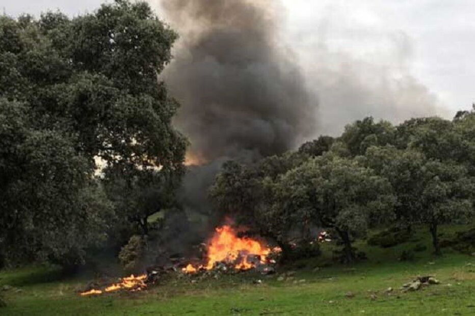 Toledo, queda, avioneta, incêndio