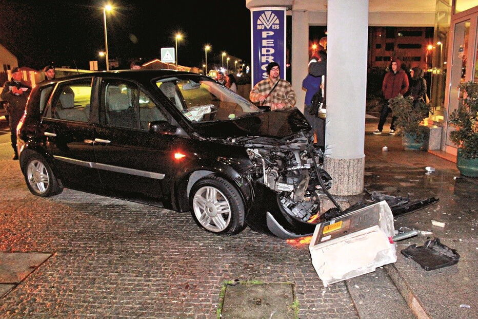 Ovar, despiste, acidente, evacuação