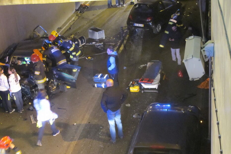 Choque em cadeia na cidade de Braga fez seis feridos, dois em estado grave