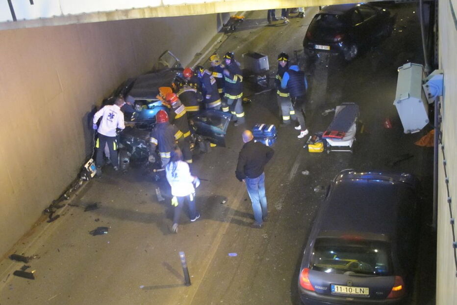 Choque em cadeia na cidade de Braga fez seis feridos, dois em estado grave