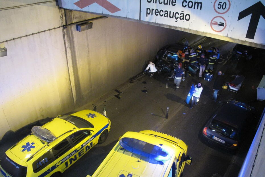 Choque em cadeia na cidade de Braga fez seis feridos, dois em estado grave