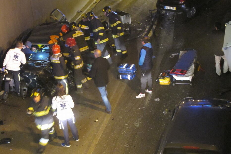 Choque em cadeia na cidade de Braga fez seis feridos, dois em estado grave