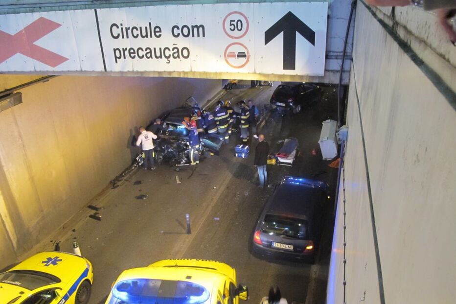 Choque em cadeia na cidade de Braga fez seis feridos, dois em estado grave