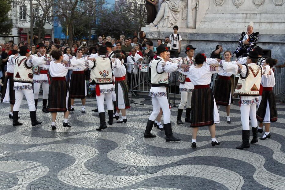 rossio, calçada, festa
