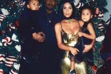 Kim Kardashian, Kanye West, Saint, North