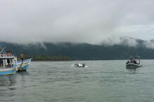 O avião que caiu ao mar