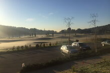 Gelo cobriu campo de golfe do Complexo Desportivo do Jamor