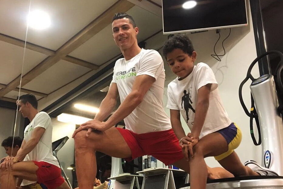 Cristiano e Cristianinho são inseparáveis