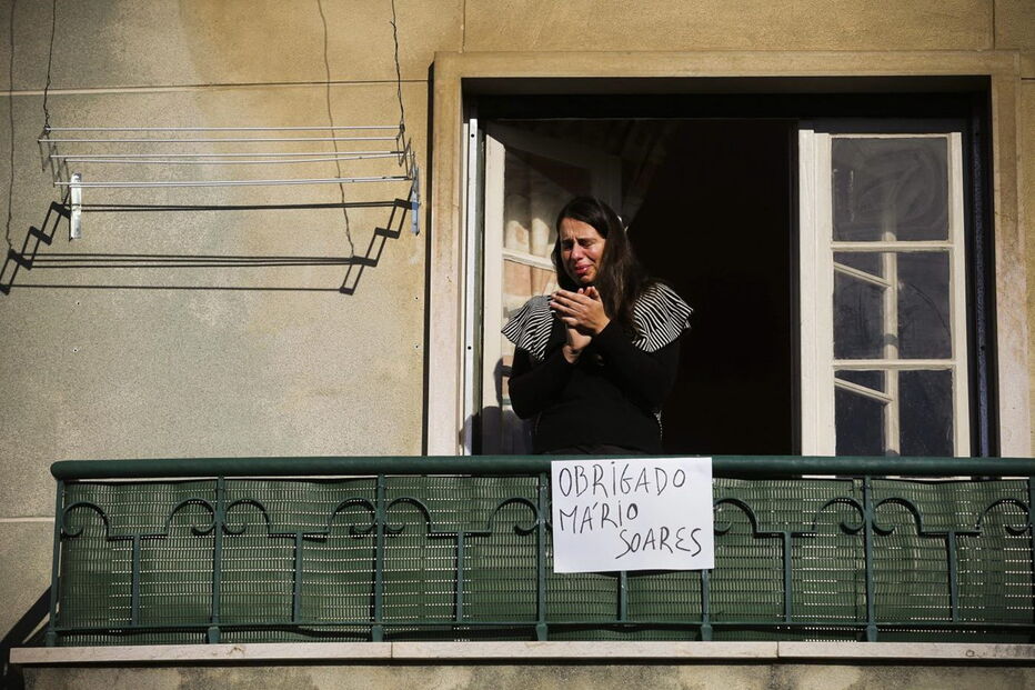 O cortejo fúnebre de Mário Soares
