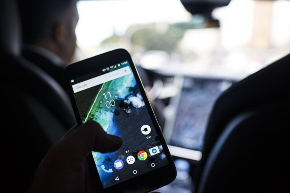 uber aplicação, telefone