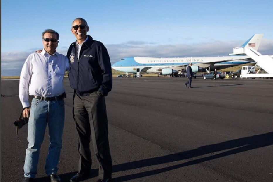 Pete Souza com Barack Obama