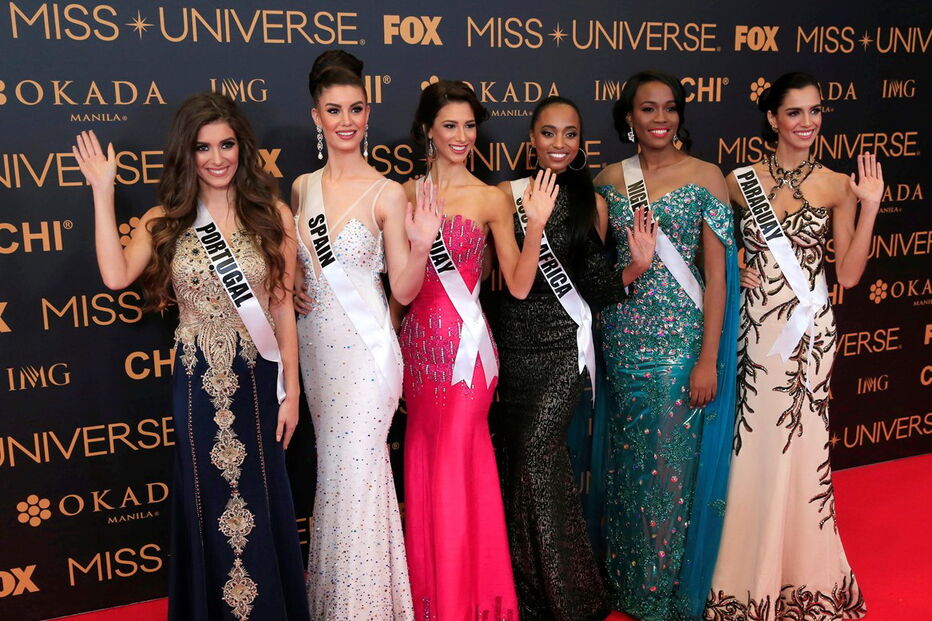 Candidatas a Miss Universo foram este domingo apresentadas nas Filipinas. Flávia Brito (à esquerda)