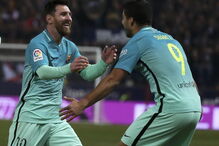 A festa dos jogadores do Barcelona