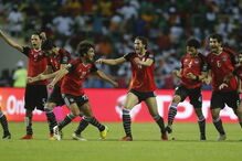 A festa dos jogadores do Egipto