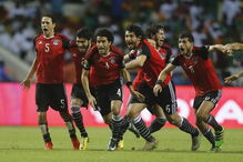 A festa dos jogadores do Egipto