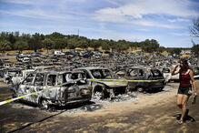 Incêndio deflagrou no parque de estacionamento do festival