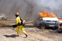 Incêndio deflagrou no parque de estacionamento do festival