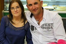 Marlene Gomes com o companheiro, Pedro Resendes, com quem vive na Suíça