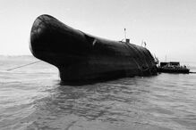 O Tollan naufragou no Tejo em fevereiro de 1980. Só foi removido quase quatro anos depois