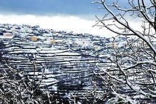 Queda de neve na serra do Montemuro