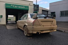 Carro de João Vinha depois de treinos