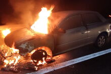 Carro a arder na A29