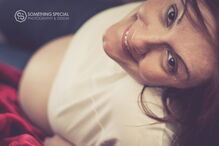 Cláudia Costa numa das fases finais da gestação