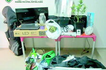 Material apreendido na operação