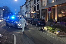 Imagens do local onde um homem investiu sob a multidão este sábado