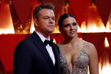 O ator Matt Damon e a mulher Luciana Barroso