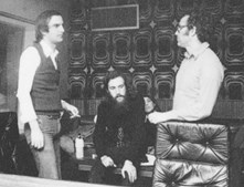 Uma sessão de gravação com Fausto, em 1974