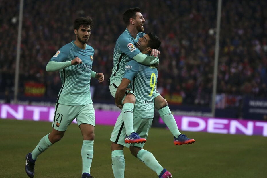 A festa dos jogadores do Barcelona