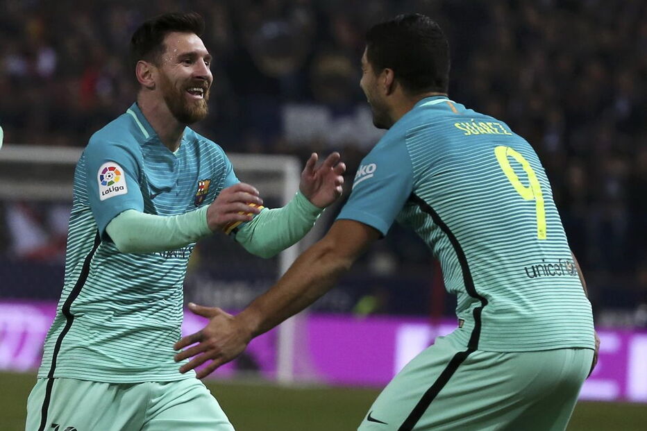 A festa dos jogadores do Barcelona