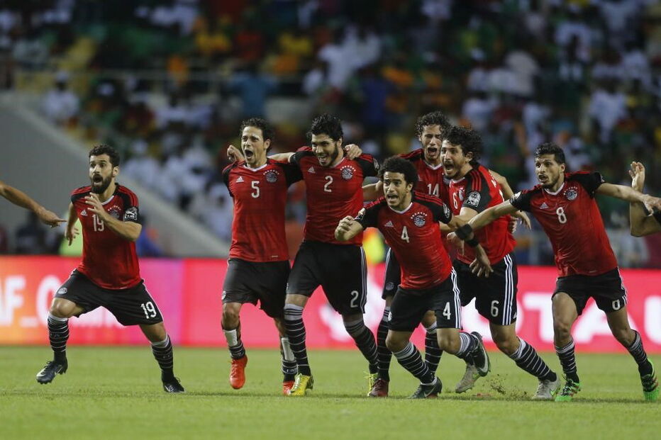A festa dos jogadores do Egipto