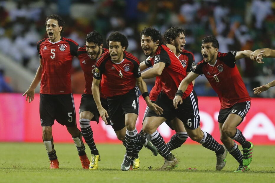 A festa dos jogadores do Egipto