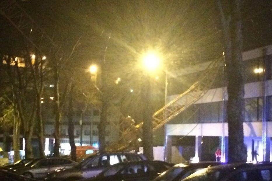 Queda de grua na Guarda faz três feridos