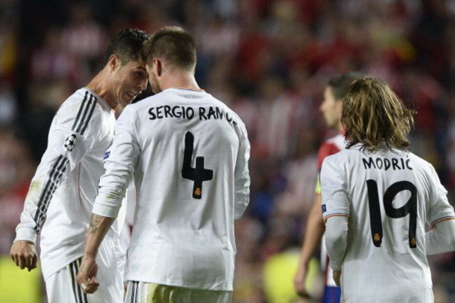 Sérgio Ramos no jogo que deu a 10ª Champions ao Real Madrid, no Estádio da Luz