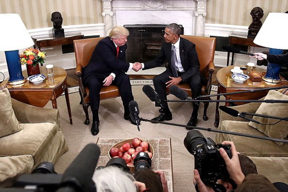 Trump, Barack Obama, aperto de mão